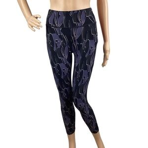 Sweaty Betty Zero Gravity 7/8 Leggings Size XS Black Print